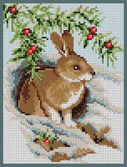 The Meredith Collection Treglown Designs Bunny In The Snow Needlepoint Canvas
