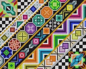 The Meredith Collection Treglown Designs Geometric Stripes Needlepoint Canvas