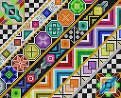 The Meredith Collection Treglown Designs Geometric Stripes Needlepoint Canvas
