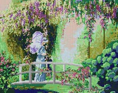 The Meredith Collection Treglown Designs Lady On The Bridge Needlepoint Canvas