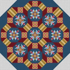 The Meredith Collection Treglown Designs Quilt Pattern Octagon Needlepoint Canvas
