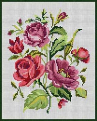 The Meredith Collection Treglown Designs Roses Needlepoint Canvas