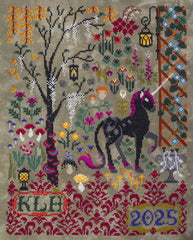 Sprouting Lupine Garden of Shadows Cross Stitch Pattern