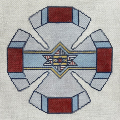 Gone Stitching Triple Star of David Yarmulke Needlepoint Canvas