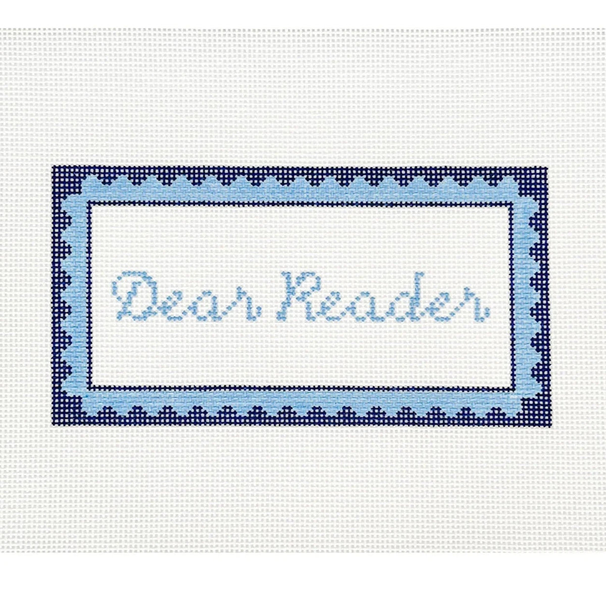 Goodpoint Needlepoint Dear Reader Needlepoint Canvas - Navy