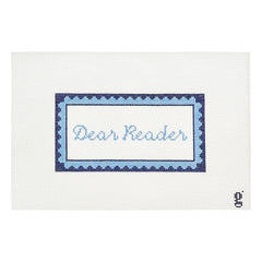 Goodpoint Needlepoint Dear Reader Needlepoint Canvas - Navy