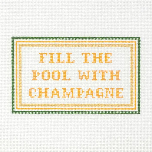 Goodpoint Needlepoint Fill the Pool with Champagne Needlepoint Canvas