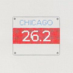 Goodpoint Needlepoint Chicago Marathon Race Bib Needlepoint Canvas