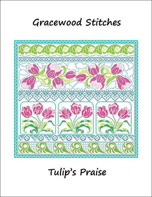 Gracewood Stitches Tulip's Praise Cross Stitch Pattern