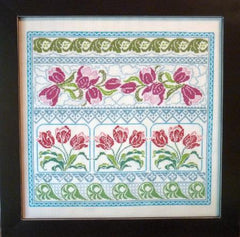 Gracewood Stitches Tulip's Praise Cross Stitch Pattern