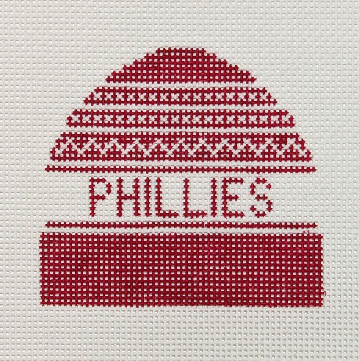 Doolittle Stitchery Phillies Hat Ornament Needlepoint Canvas