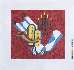 Changing Woman Designs Five Judaic Objects Needlepoint Canvas