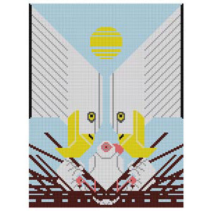 Charley Harper Eagological Event Needlepoint Canvas