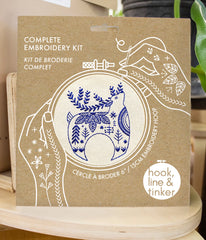 Hook Line and Tinker Embroidery Kits Hygge Reindeer Complete Embroidery Kit