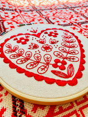 Hook Line and Tinker Nordic Heart Complete Embroidery Kit