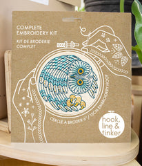 Hook Line and Tinker Saw Whet Owl Complete Embroidery Kit