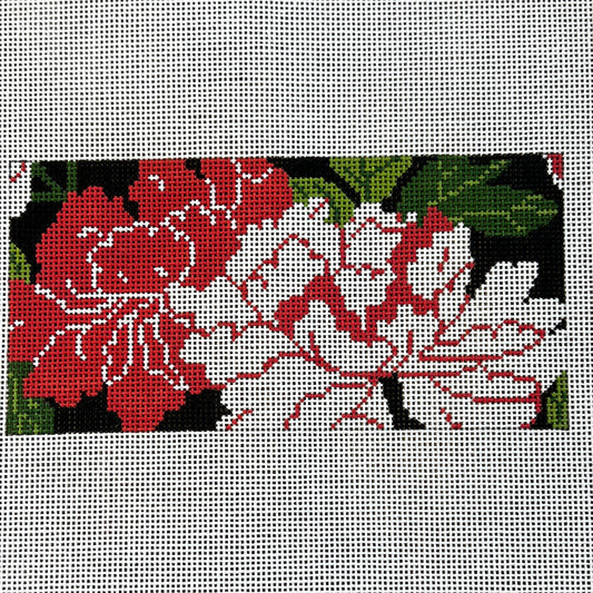 The Gingham Stitchery Kate Woodward Peony Insert Needlepoint Canvas