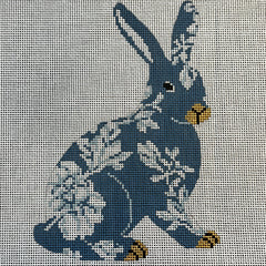The Gingham Stitchery Kate Woodward Wedgwood Standing Bunny Needlepoint Canvas