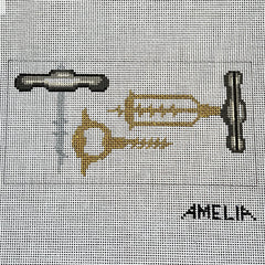 The Gingham Stitchery Amelia Bond Designs Corkscrew Insert Needlepoint Canvas