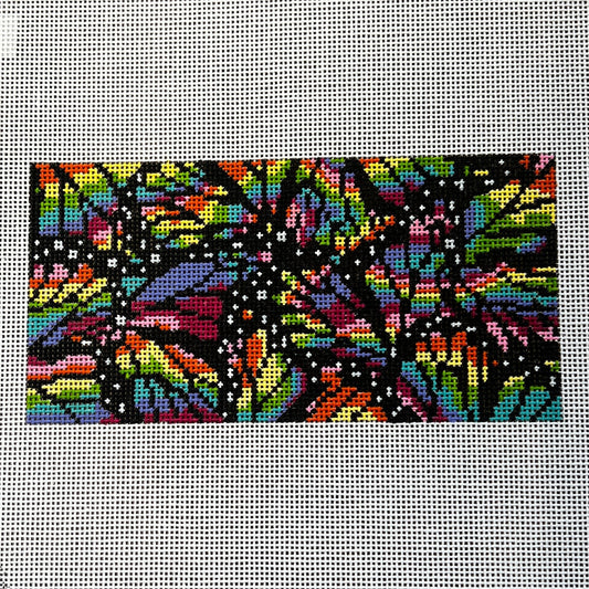 The Gingham Stitchery Kate Woodward Monarch Insert Rainbow Needlepoint Canvas