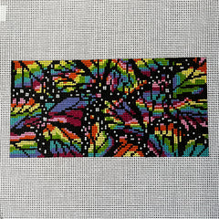 The Gingham Stitchery Kate Woodward Monarch Insert Rainbow Needlepoint Canvas