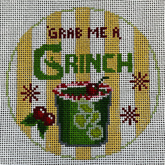 The Gingham Stitchery Kirkland Design Studios Happier Hour Coaster Grab Me A Grinch Needlepoint Canvas