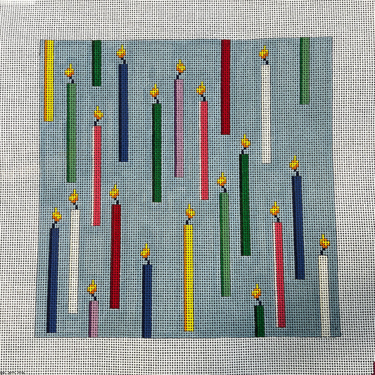 The Gingham Stitchery Krissy Johnson Designs Candle Pillow Needlepoint Canvas