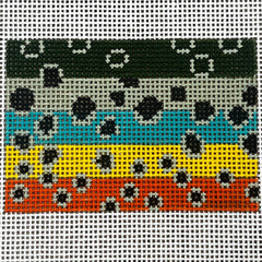 The Gingham Stitchery Amelia Bond Designs Brown Trout Luggage Tag Needlepoint Canvas