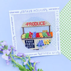 Stitch Style Farmer's Market Needlepoint Canvas