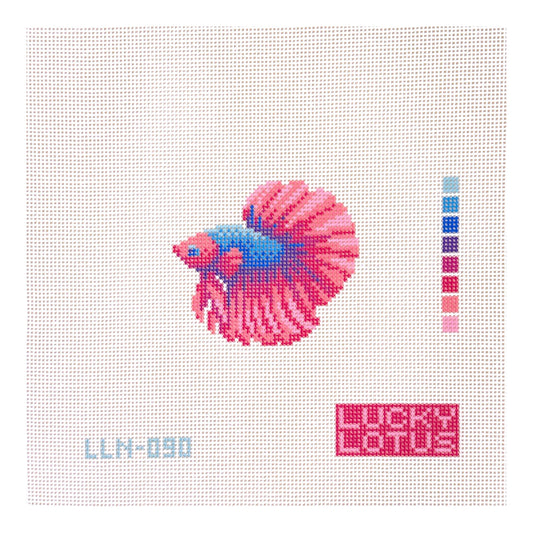 Lucky Lotus Betta Fish Needlepoint Canvas