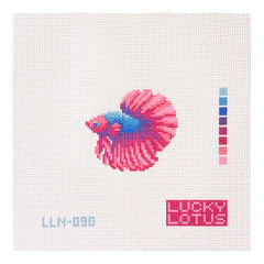 Lucky Lotus Betta Fish Needlepoint Canvas