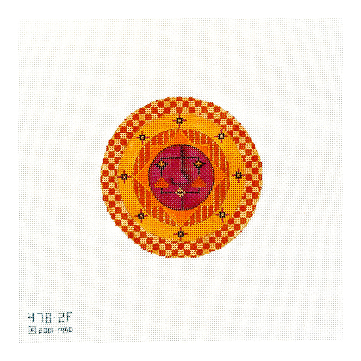 Melissa Shirley Designs Checkered Sun Needlepoint Canvas