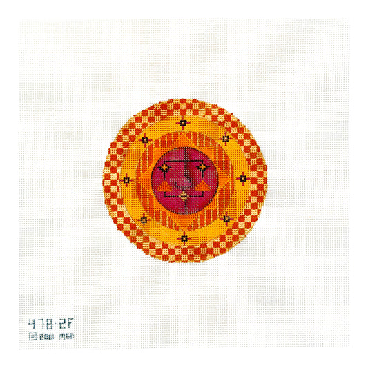 Melissa Shirley Designs Checkered Sun Needlepoint Canvas