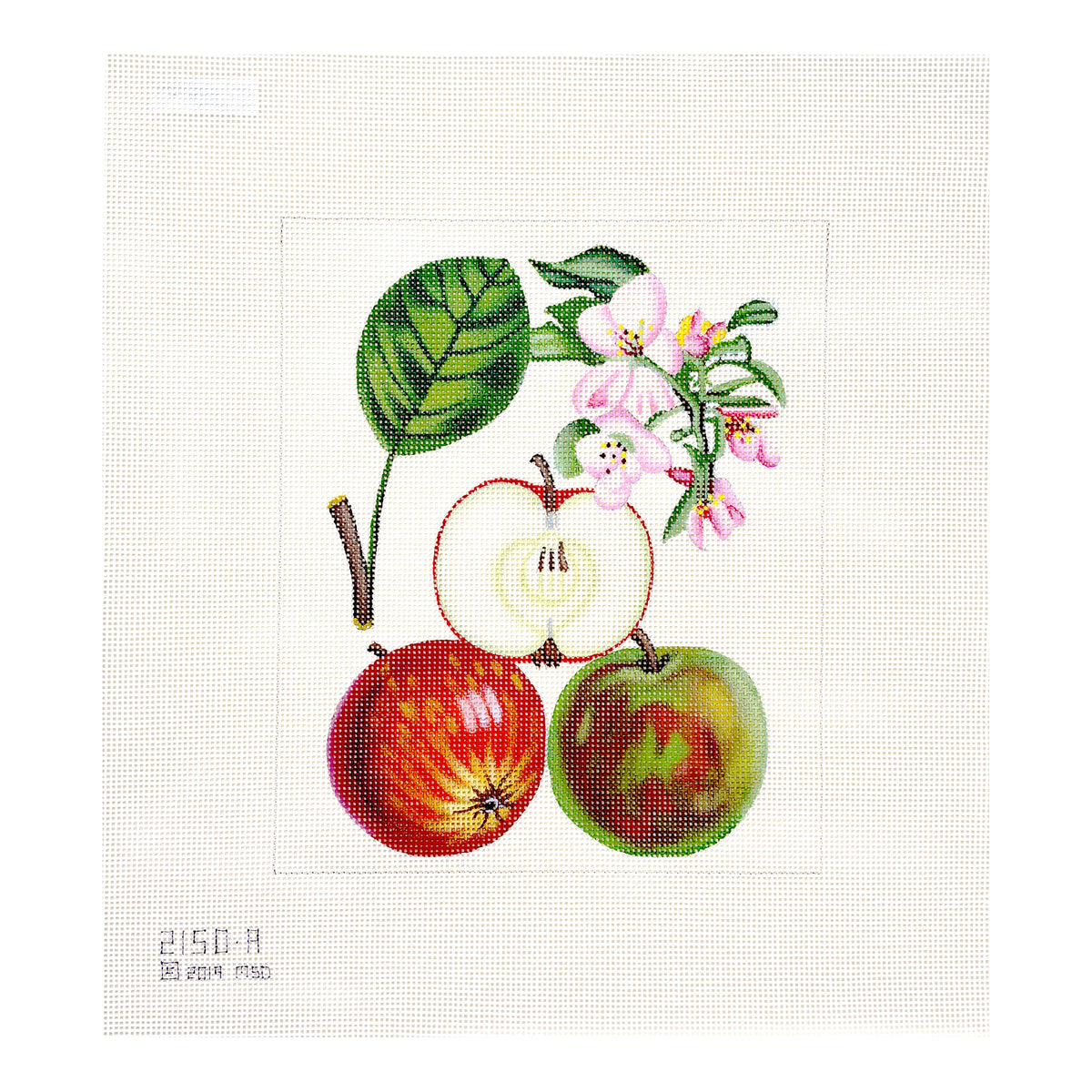 Melissa Shirley Designs Apples with Flower Needlepoint Canvas