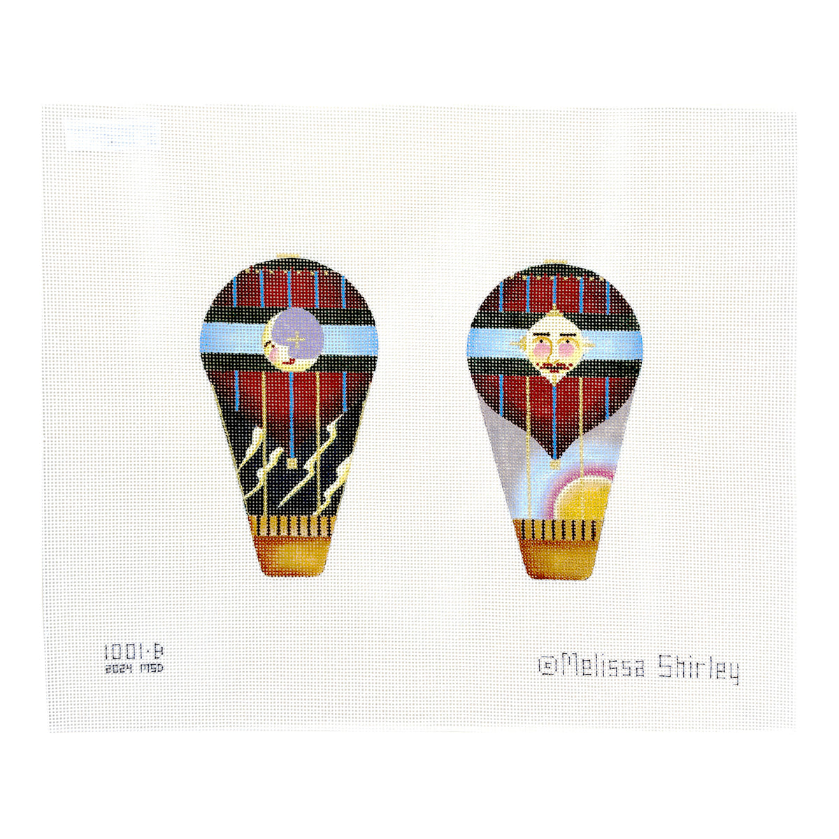 Melissa Shirley Designs Two Sided Red Balloon Needlepoint Canvas