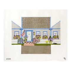 Needle Crossings New England Flower House BC Needlepoint Canvas
