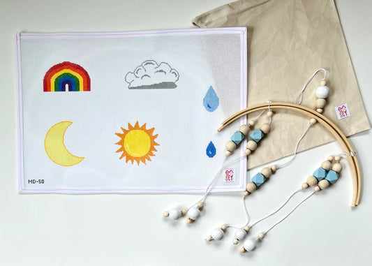 Mopsey Designs Rain or Shine Mobile Needlepoint Canvas