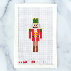 Coco Frank Red Nutcracker Needlepoint Canvas