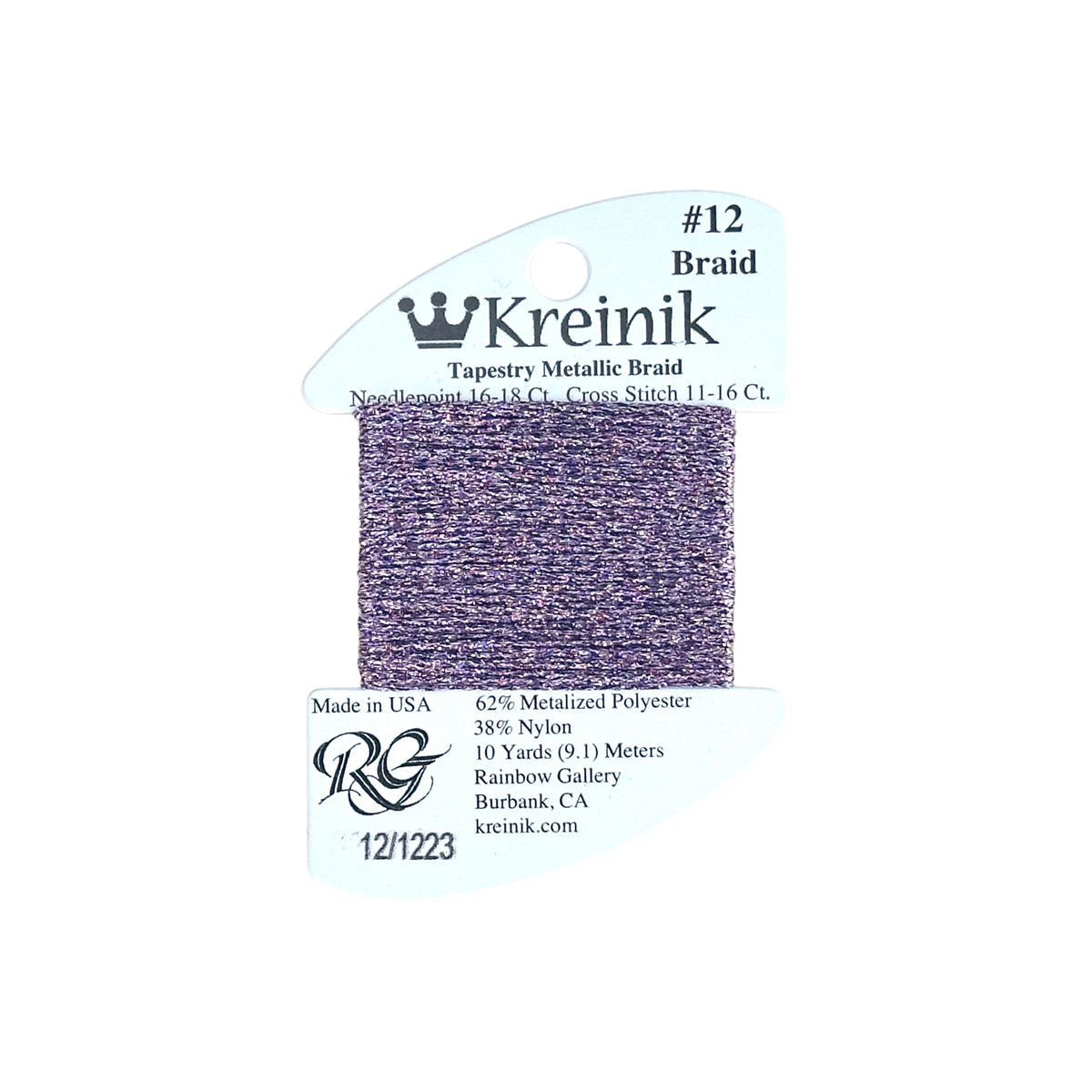 Rainbow Gallery Kreinik Braid #12 - 1223 Passion Plum