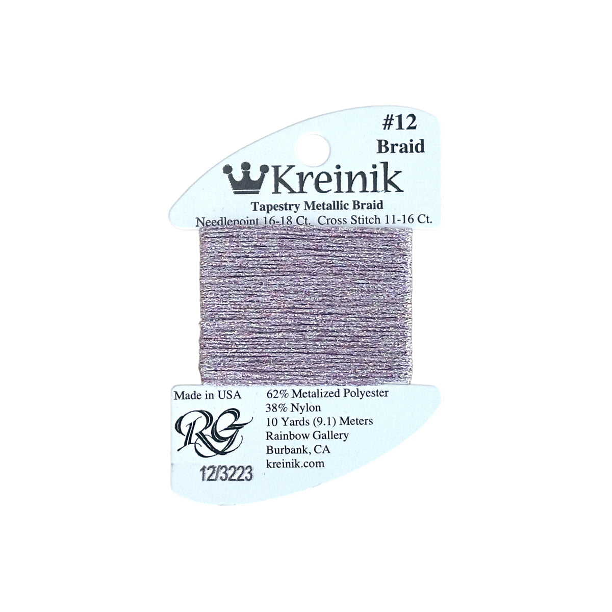 Rainbow Gallery Kreinik Braid #12 - 3223 Ametrine