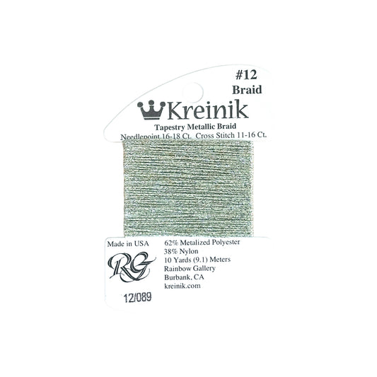 Rainbow Gallery Kreinik Braid #12 - 0089 Aspen Green