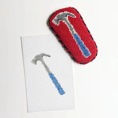 Fire and Iris Hammer Needlepoint Canvas