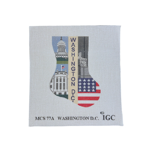 In Good Company Needlepoint Washington DC Mini Stocking
