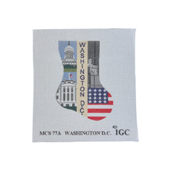 In Good Company Needlepoint Washington DC Mini Stocking
