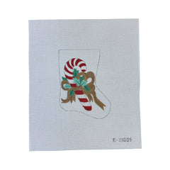 Candy Cane Mini Stocking Needlepoint Canvas