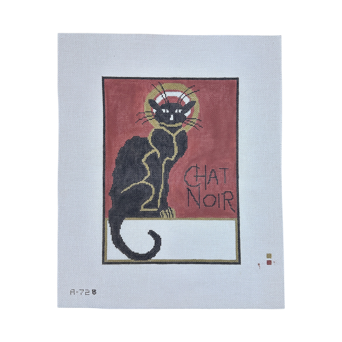 Changing Woman Designs Steinlen Chat Noir Needlepoint Canvas - Brown