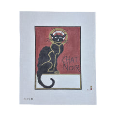 Changing Woman Designs Steinlen Chat Noir Needlepoint Canvas - Brown