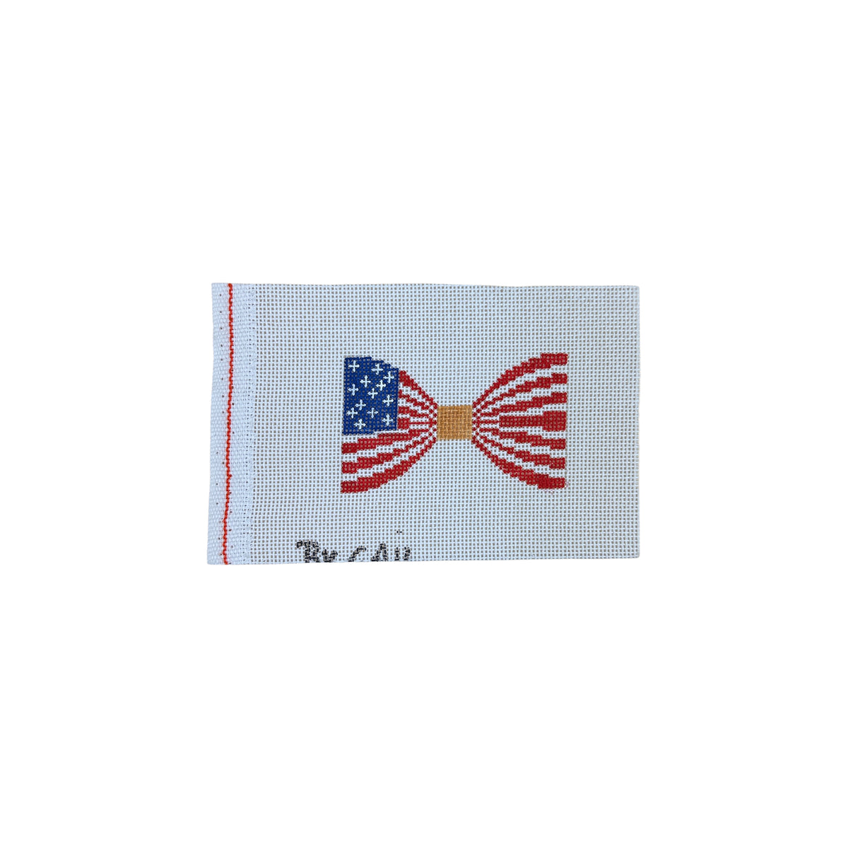 American Flag Bow Tie Needlepoint Canvas