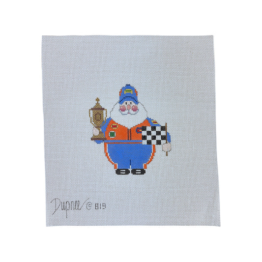 Carol Dupree Racing Santa Needlepoint Canvas