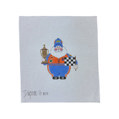Carol Dupree Racing Santa Needlepoint Canvas